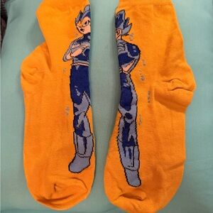 Unisex Anime Orange and Blue Character Socks, NEW